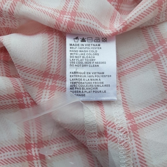 NWT Paper Crane Front Twist Checkered Top M - Picture 4 of 6